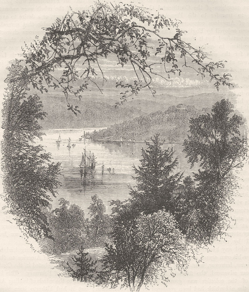 NEW YORK. West Point, Hudson  c1880 old antique vintage print picture